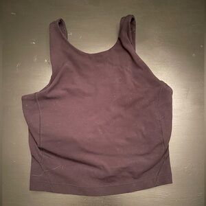 Lululemon Athletica Purple Fitted Crop Tank Top